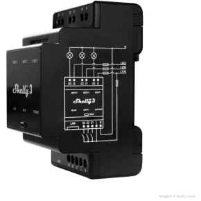 Shelly Relais Pro 3 WLAN LAN 3x 16A 3 Kanäle 3 Phasen Max. 48A BT DIN-Rail