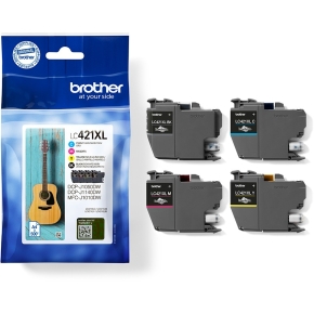 Brother 4-pack of Black Cyan Magenta and Yellow 500-page high capacity ink cartridges for DCP-J1050DW MFC-J1010DW and DCP-J11