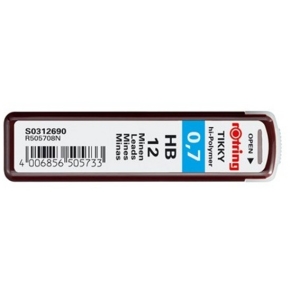 ROTRING Feinmine Dose Feinminen 12 Stück 0.7 HB