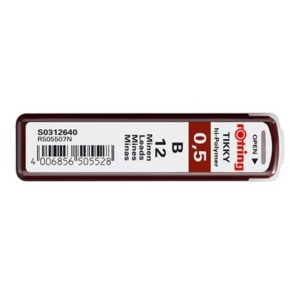 ROTRING Feinmine Dose Feinminen 12 Stück 0.5 B