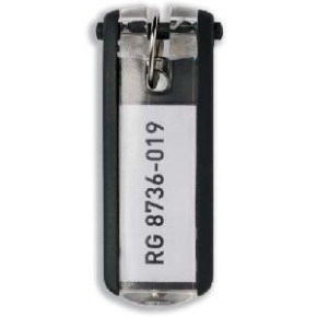 DURABLE Schlüsselanhänger Key Clip 6 Stück schwarz