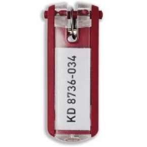 DURABLE Schlüsselanhänger Key Clip 6 Stück rot