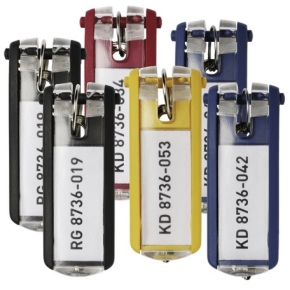 DURABLE Schlüsselanhänger Key Clip 6 Stück gelb