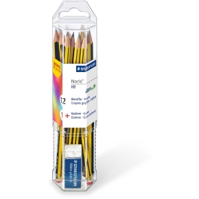 STAEDTLER Set Bleistift + Radierer 100% PEFC 20 Stück HB