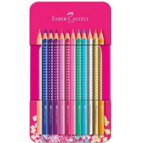 FABER-CASTELL Buntstifte Sparkle 12er Metalletui