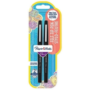 PAPER MATE Faserschreiber Flair B 2 Stk Schwarz