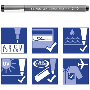 STAEDTLER pigment liner 0.5mm blau