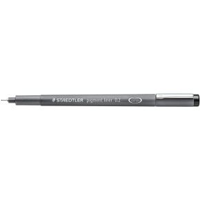 STAEDTLER pigment liner 0.2mm schwarz 10 Stück