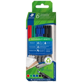 STAEDTLER Universalstift Lumocolor permanent F 6er-Set retail