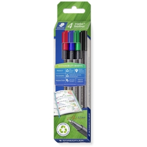 STAEDTLER Fineliner triplus 4er-Set retail