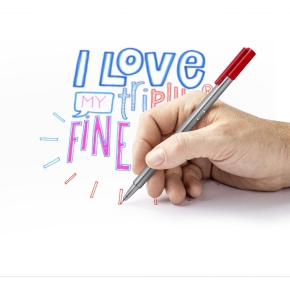 STAEDTLER Fineliner triplus schwarz 4er-Set retail