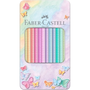 FABER-CASTELL Buntstifte Sparkle Pastell 12er Metalle.