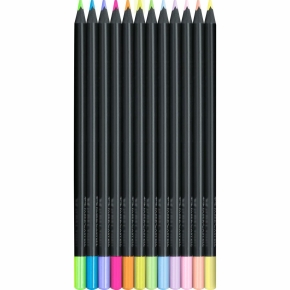 FABER-CASTELL Buntstifte Black Edition Neon + Pastell