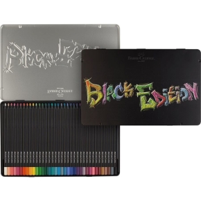 FABER-CASTELL Buntstifte Black Edition 36er Metalletui