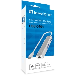 Adapter USB-C -> RJ45 10/100/1000.3xUSB3.0 0.15m si
