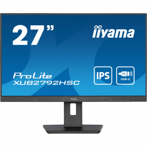 68,6cm/27 (1920x1080) Iiyama XUB2792HSC-B5 16:9 4ms IPS HDMI DisplayPort USB-C VESA Pivot Speaker Full HD Black