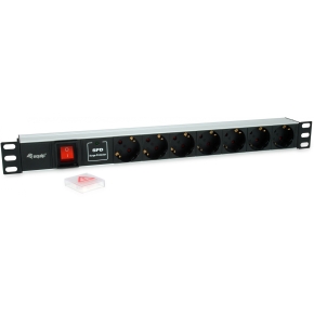 Equip Steckdosenleiste 19(1HE)7fach mit Ü-Schutz + Schalt