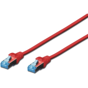 DIGITUS Patchkabel RJ45 SF/UTP Cat5e 2.00m rot Hebelschutz Polybeutel