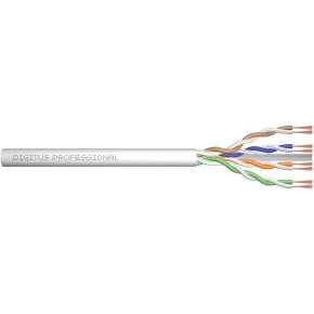 DIGITUS CAT 6A U/UTP Twisted Pair Roh-Patchkabel.305m.grau