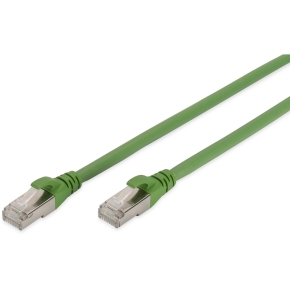DIGITUS CAT 6A S/FTP Patchkabel. PUR (TPU). 15m. grün