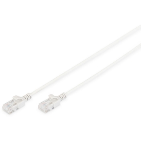 DIGITUS CAT 6 U/UTP Slim Patchkabel. 1m. grau