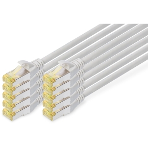 DIGITUS CAT 6A S/FTP Patchkabel. 10 Stück. 2m. grau