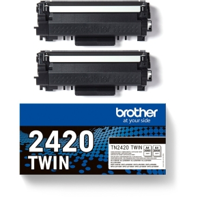 Brother Toner TN-2420TWIN Schwarz 2er Pack bis zu je 3.000 Seiten nach ISO 19752