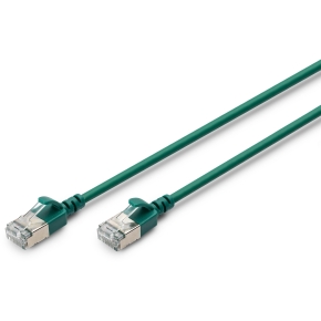 DIGITUS Patchkabel CAT 6A F/FTP Slim 0.30m grün