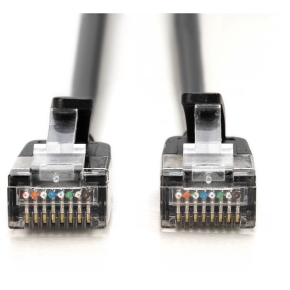 DIGITUS Patchkabel CAT 6A F/FTP Slim 0.30m schwarz