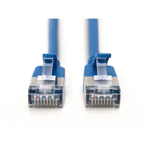 DIGITUS Patchkabel CAT 6A F/FTP Slim 0.30m blau