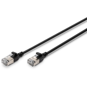 DIGITUS Patchkabel CAT 6A F/FTP Slim 0.50m schwarz