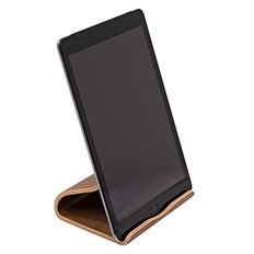 TERRATEC Tabletständer Holzeins braun Echtholz