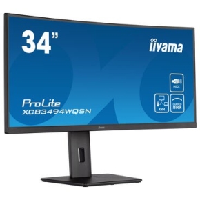 34/86,4cm (3440x1440) iiyama XCB3494WQSN 0,4ms HDMI DisplayPort USB 3.0 Height Adj. Stand Speaker Black