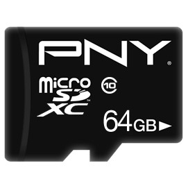 64GB PNY Performance Plus MicroSDXC Klasse 10 Schwarz
