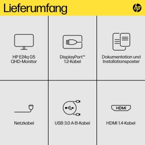 60,5cm/23,8 (2560x1440) HP E24q G5 IPS HDMI DP Pivot QHD