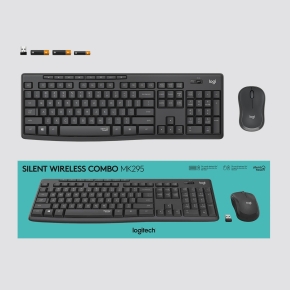 Logitech MK295 Silent wireless Combo Graphite QWERTY US