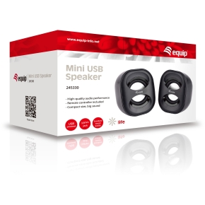 Equip Lautsprecher Mini für Notebook/PC. USB Powered sw/sw