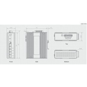Switch 4x FE IES-0610 2xGSFP 126W 4xPoE