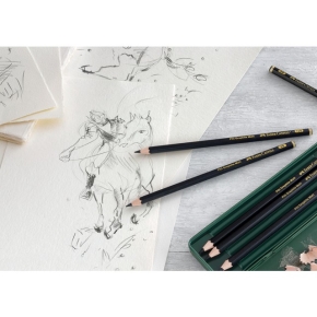 FABER-CASTELL Bleistift Pitt Graphite Matt 6er Etui