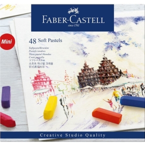 FABER-CASTELL Softpastellkreiden Mini 48er Kartonetui 3 Stk