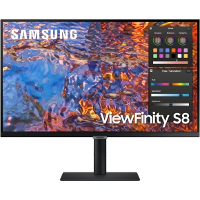 81,3cm/32 (3840x2160) Samsung S32B800PXP ViewFinity S8 S32B800PXU 16:9 5ms IPS HDMI DisplayPort USB-C VESA Pivot 4K Black