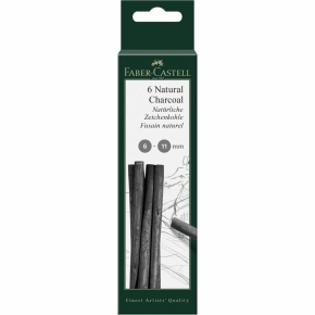 FABER-CASTELL Zeichenkohle natürlich Pitt 6-11mm in BK
