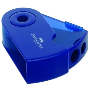 FABER-CASTELL Spitzer Doppelspitzdose Sleeve rot/blau