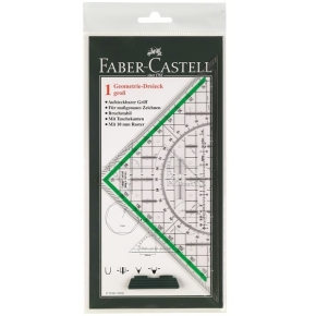 FABER-CASTELL Geometrie-Dreieck groß mit Griff 20 cm