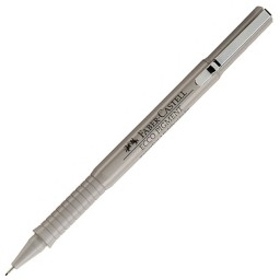 FABER-CASTELL Tintenschreiber Ecco Pigment 0.6 mm sw