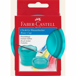 FABER-CASTELL Wasserbecher Clic&Go türkis