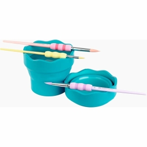 FABER-CASTELL Wasserbecher Clic&Go türkis