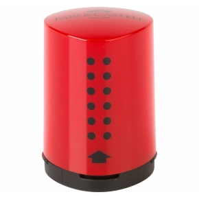 FABER-CASTELL Einfachspitzdose Grip 2001 Mini blau/rot