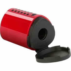 FABER-CASTELL Einfachspitzdose Grip 2001 Mini blau/rot