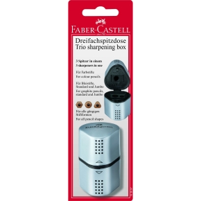 FABER-CASTELL Dreifachspitzdose Grip 2001 silber BK